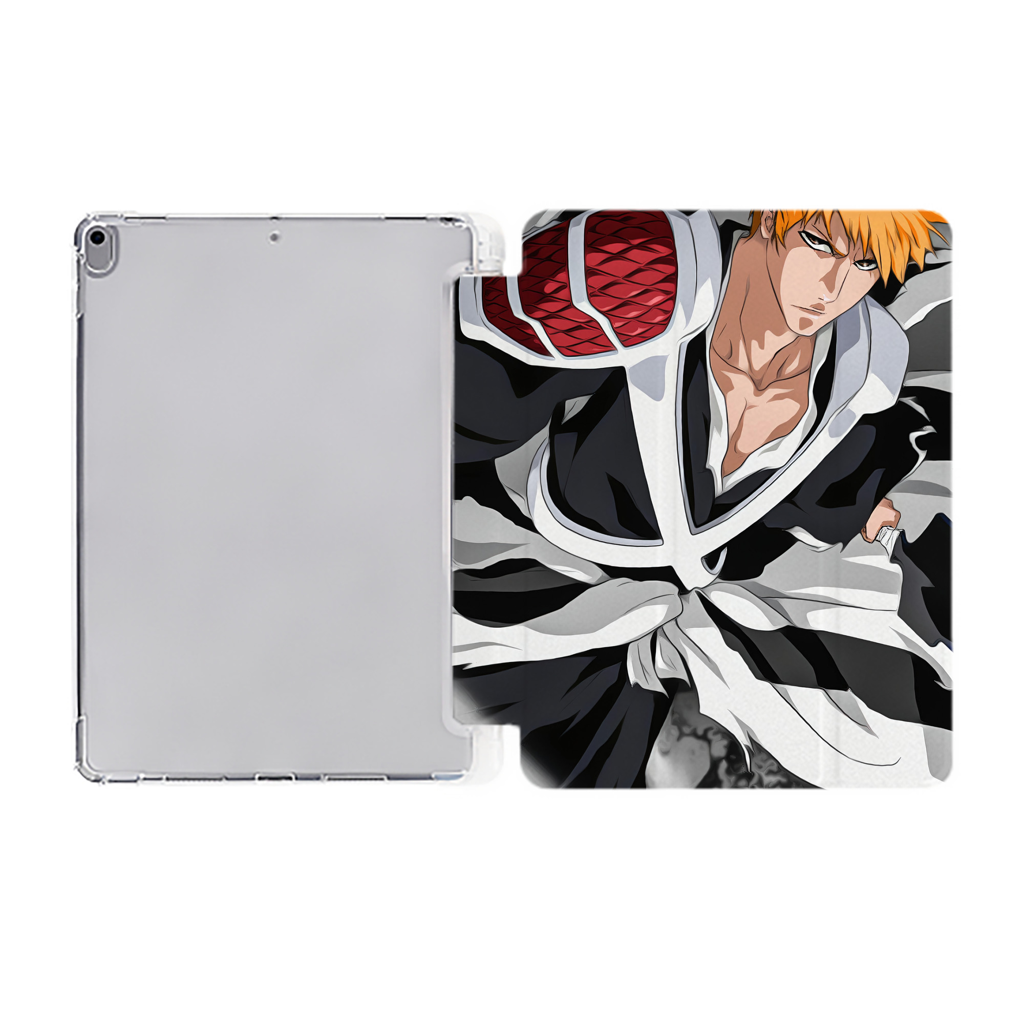 （画像用） ブリーチ BLEACH IPad ケース ペン収納付き 三つ折りスタンド PUレザー×シリコン 対応機種9.5/10.5/10.9インチ